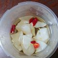 クック82Q7L5☆'s cooksnap of when they made らっきょうの漬け汁で甘酢漬け☆.