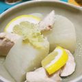 たまさぶろうの部屋's cooksnap of when they made 鳥胸肉と大根の柔らか蜂蜜レモン煮.