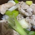 クック7KD5DD☆'s cooksnap of when they made 簡単＊豚バラ肉と長ネギのガッツリ塩ダレ丼.