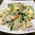 なるこォ's cooksnap of when they made 我が家の小松菜チャンプル〜！.