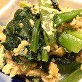 くろぷっちー's cooksnap of when they made 小松菜と油揚げのちょっと甘辛な卵とじ.