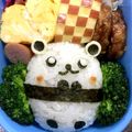 Chaaa_room's cooksnap of when they made 簡単キャラ弁♪♪パンダちゃんおにぎり.