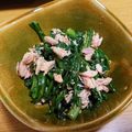 ＊まりぃ28＊'s cooksnap of when they made シーチキンと春菊のナムル.
