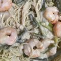 ココキキララ's cooksnap of when they made ランチに✾エビのバジルクリームパスタ.