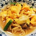 ａｍｙｏ's cooksnap of when they made ふわふわ卵ときのこの楽なべ.