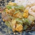 めだまちゃんgogo's cooksnap of when they made とろ卵豚キャベツ☆海鮮うま塩炒め.