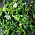 黒豆さん。's cooksnap of when they made 超シンプルな☆ほうれん草のガーリック炒め.