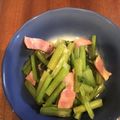 りーそー's cooksnap of when they made 小松菜とベーコンのホットサラダ風.