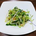 yhlk's cooksnap of when they made 豆苗、もやし、油揚げの和え物.