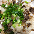 やーしー's cooksnap of when they made 牛切り落とし肉でステーキ風ピラフ♪.