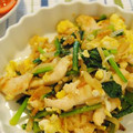 みぎわ's cooksnap of when they made カブと鶏肉の卵と干しえび炒め.