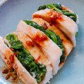 たすじゅうNori☆'s cooksnap of when they made 鶏むね肉とほうれん草のガーリックソース.