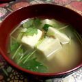 LINDA★8's cooksnap of when they made 高野豆腐と三つ葉のお味噌汁.