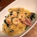 25Nariyu's cooksnap of when they made ♡海老とほうれん草のガーリックパスタ♡.