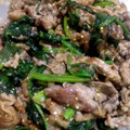 クックI3RAMG☆'s cooksnap of when they made ☼牛肉の粒マスタード炒めのクレソン和え.
