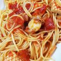 ちゃー、's cooksnap of when they made シーフードミックスのトマトソースパスタ.