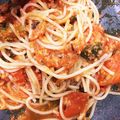 いちご帽子's cooksnap of when they made トマト煮の残りでパスタ♡.