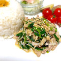 YUH♡ママ's cooksnap of when they made 豚コマとニラとエノキのピリ辛炒め.
