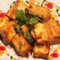 ☆ゆみよ☆'s cooksnap of when they made 簡単美味しい★厚揚げの味噌マヨ焼き★.