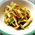 earth。's cooksnap of when they made キノコピーマンオイスターバターレンジ蒸し.