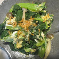 yobibaa's cooksnap of when they made 簡単♪小松菜と卵のめんつゆ炒め.