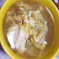 ち（＊´・ω・｀）ろ's cooksnap of when they made 白菜とおあげの卵とじ汁.