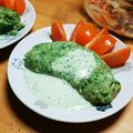ハチワレねこ's cooksnap of when they made 色鮮やか♪ほうれん草でグリーンオムライス.