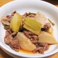 ＊まりぃ28＊'s cooksnap of when they made 里芋（小芋？）、豚バラ、長ネギの炒め煮.
