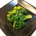 ♡kumako2♡'s cooksnap of when they made めんつゆで簡単♪わさび菜のお浸し.