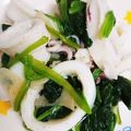 ＊kananon＊'s cooksnap of when they made ヤリイカとほうれん草のアーリオ・オーリオ.