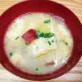 ゆき５'s cooksnap of when they made さつま芋と大根と油揚げのみそ汁.