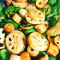クックHJB3B6☆'s cooksnap of when they made 簡単！レンコンとさつま芋の甘酢炒め.