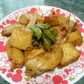 ebipeco's cooksnap of when they made 厚揚げと鶏手羽肉の煮物.