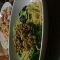 あぴぎんママ's cooksnap of when they made 菜の花と納豆のあっさり和風パスタ.