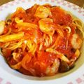 うさぴー☆☆'s cooksnap of when they made 茄子と海老のトマトクリームパスタ.