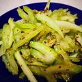 しょうママ～'s cooksnap of when they made 速攻5分！セロリの粒マスタード炒め.