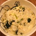 ぽめコック's cooksnap of when they made ほうれん草たっぷりの洋風たまご雑炊☆.