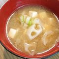 mufuron's cooksnap of when they made たたき蓮根のお味噌汁.