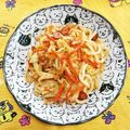 こげ岡's cooksnap of when they made 2分で簡単お昼、夜食にも！キムチ焼うどん.