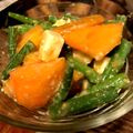 たくまぁ's cooksnap of when they made 柿とクリームチーズのごま味噌和え.