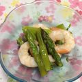 ぽぽきゅ's cooksnap of when they made エビとアスパラのわさびあえ♪.