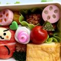 Nekozame's cooksnap of when they made キャラ弁おかず　野菜と魚肉のお花.