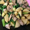 オールブランうまいね's cooksnap of when they made カブと鶏肉の炒め物.