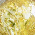 はな♡あや's cooksnap of when they made 雑な男料理：もやしと卵のピリ辛スープ！！.