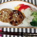 ムムちゃんピエロ's cooksnap of when they made お弁当にも！　蓮根肉詰の照り焼き.