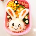 kaorin726's cooksnap of when they made 簡単☆うさぎさんのおにぎり弁当☆.