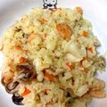 フレッシュハーブ's cooksnap of when they made あまりご飯でシーフードピラフ.