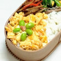 ｅｋ４'s cooksnap of when they made レンジで炒り卵☆枝豆と紅生姜を入れて♪.