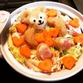 るるたけ's cooksnap of when they made 大根おろしアート★ ダッフィー鍋♪.