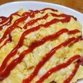 Yuiran's cooksnap of when they made ミートソースライスでチーズオムライス♪.